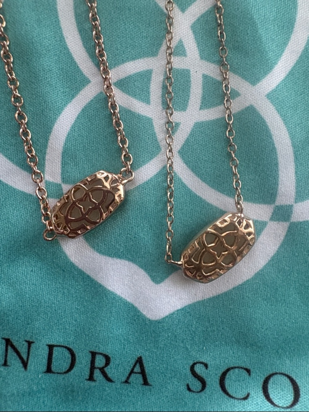 Kendra Scott Rose Gold Druzy Necklace and Bracelet - Picture 5 of 6